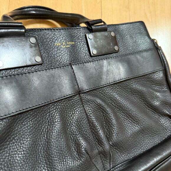 Rag & Bone Black Medium Pilot Pebbled Lambskin Leather Bag - Picture 5 of 16